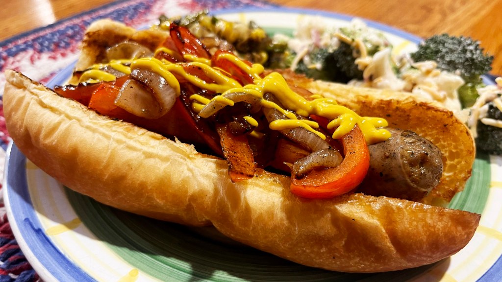 Grilled BOR Meats Chicago sausage.